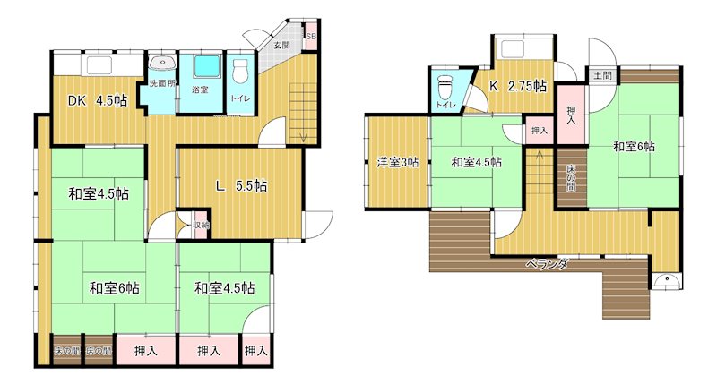 門司区東門司2丁目　中古戸建(UF) 間取図・土地図