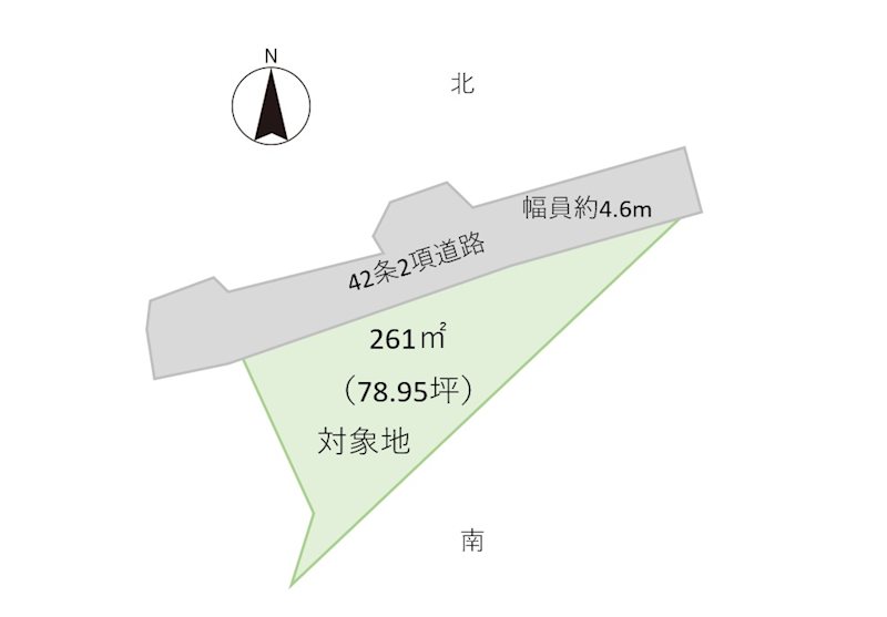小倉南区朽網西2丁目(土地) 間取図・土地図
