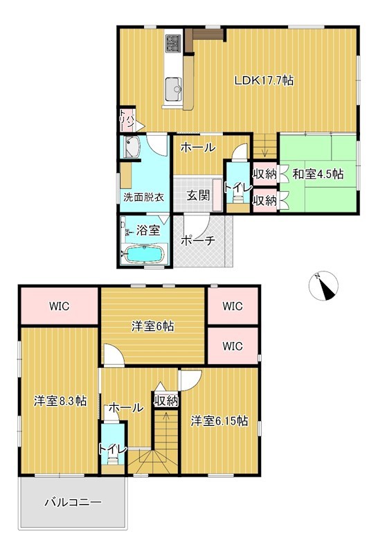 苅田町若久町2丁目（UF）中古戸建 間取図・土地図