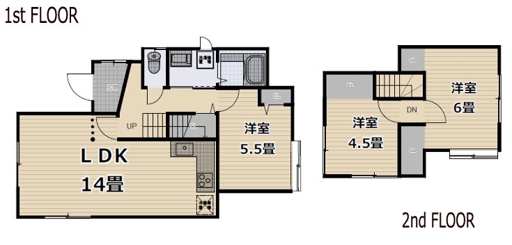 戸畑区東大谷３丁目（UF）中古戸建 間取図・土地図