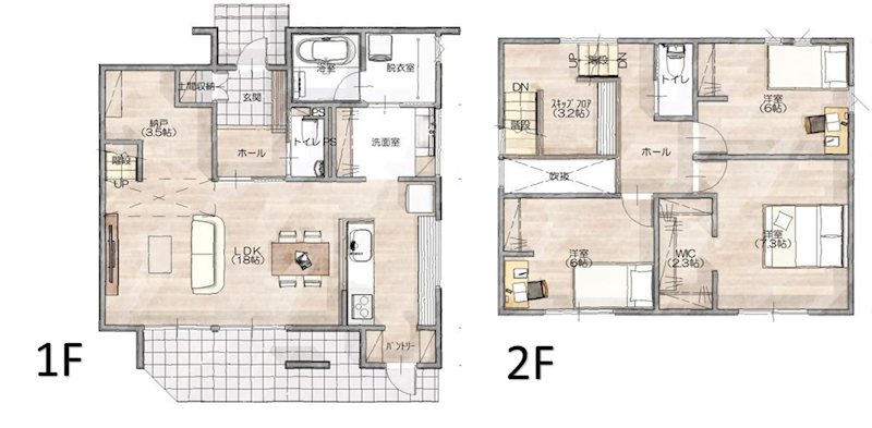 小倉南区沼本町2丁目　1号地　(LK) 間取図・土地図