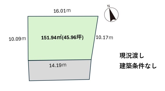 小倉南区朽網西1丁目　(UF)　 土地 区画図