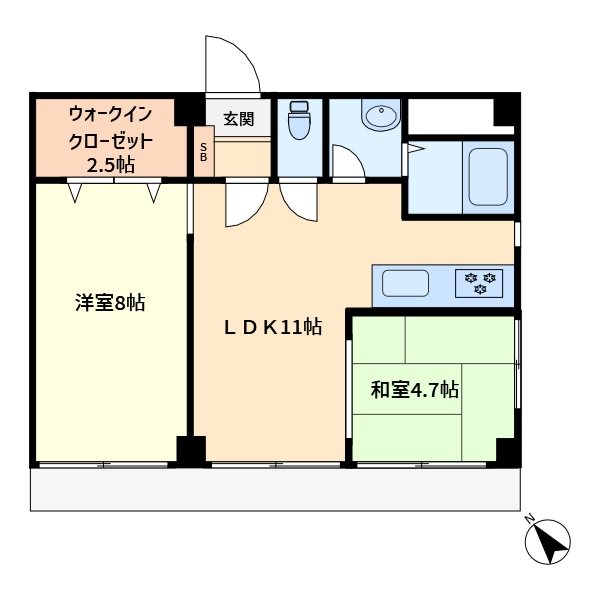 学芸コーポ 間取り図