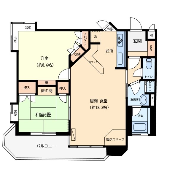 リゾートビレッジ野辺山9号館 間取り図