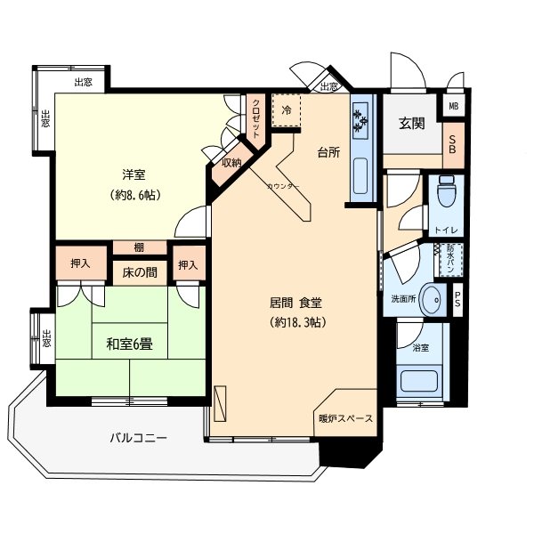 リゾートビレッジ野辺山9号館 間取り図