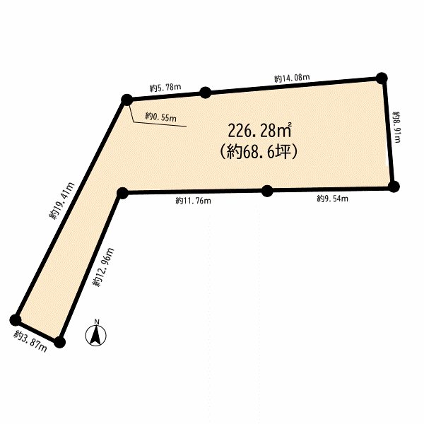 世田谷区下馬２丁目売地 間取り図