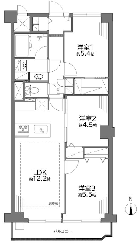 二子玉川ロイヤルマンション 間取り図