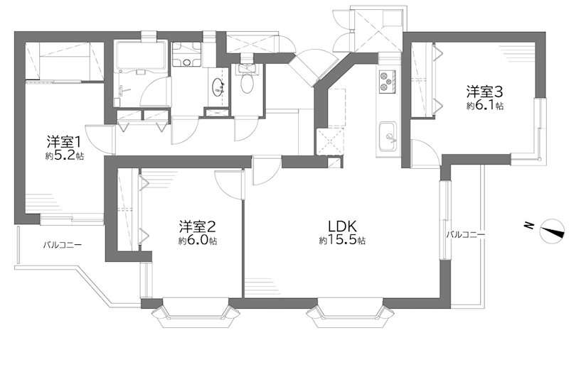 ライオンズマンション世田谷 間取図・土地図