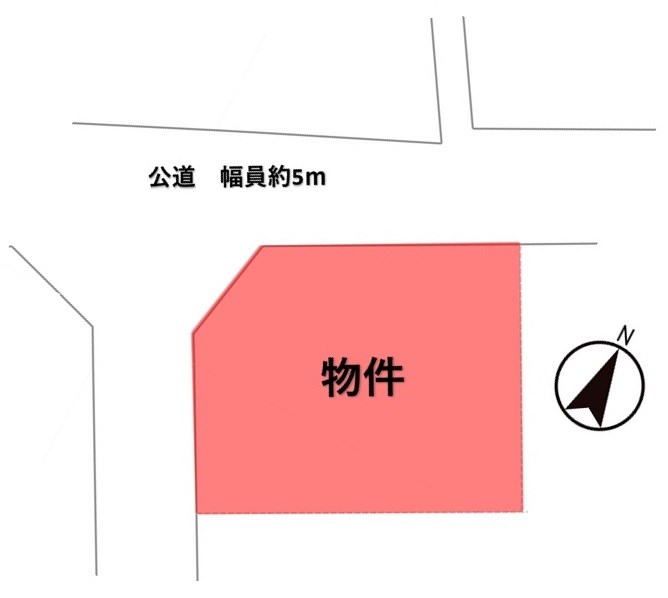 総社市泉　売地　80.71坪 間取図・土地図