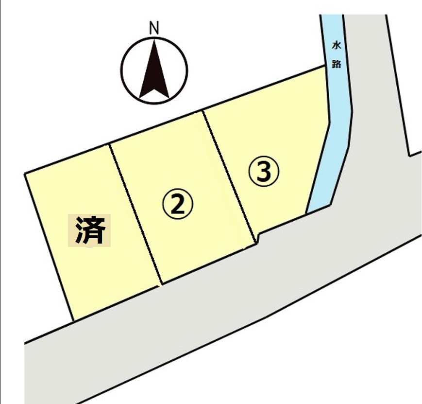 総社市福井1070-1分譲地【全3区画】 間取り図
