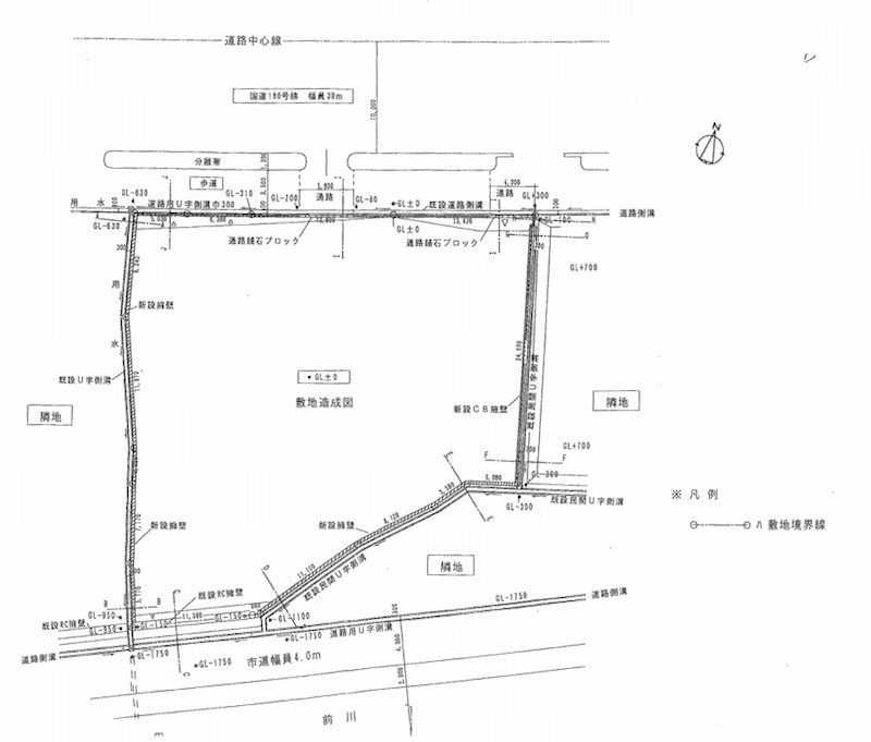 総社市長良　売地　360.88坪 間取図・土地図