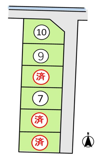 倉敷市玉島乙島分譲地　※建築条件無しも可能 区画図