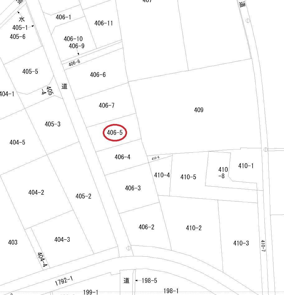 総社市小寺 売地 40坪 間取図・土地図