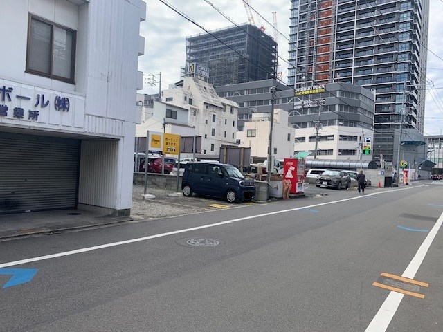 岡山市北区駅前町1丁目　土地29.73坪 現地写真（前面道路含む現地写真）