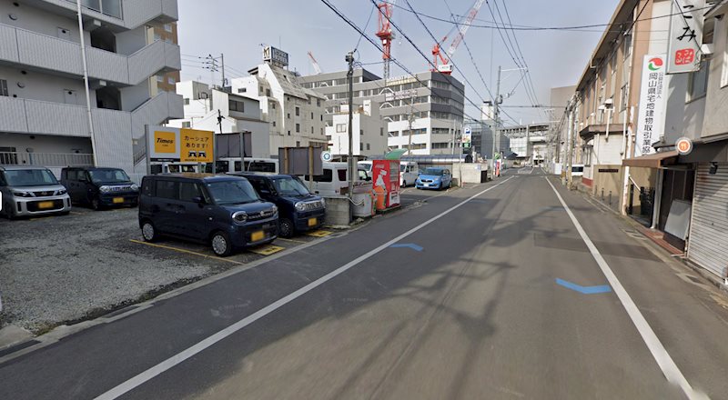 岡山市北区駅前町1丁目　土地29.73坪 現地写真（前面道路含む現地写真）