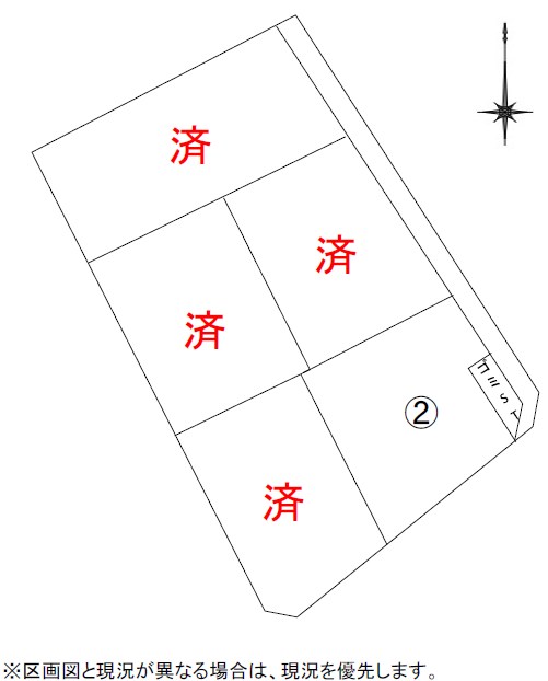西阿知5区画② 全体区画図