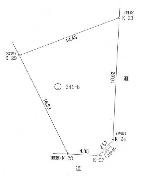 倉敷市中畝10丁目　土地 区画図