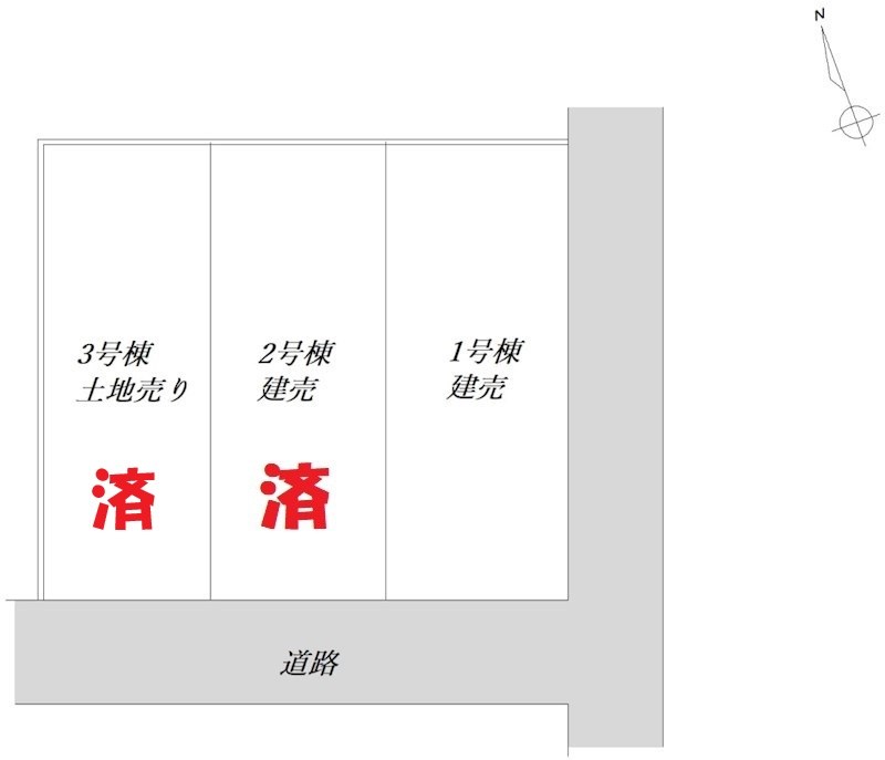 ルルーディア西坂≪1号棟≫全2棟 全体区画図
