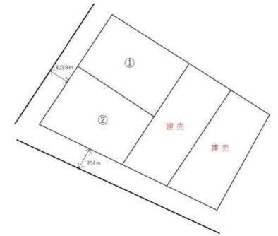 白楽町土地≪全2区画≫　２号地契約済 全体区画図