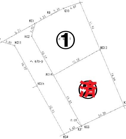 倉敷市堀南≪全２区画≫ 全体区画図