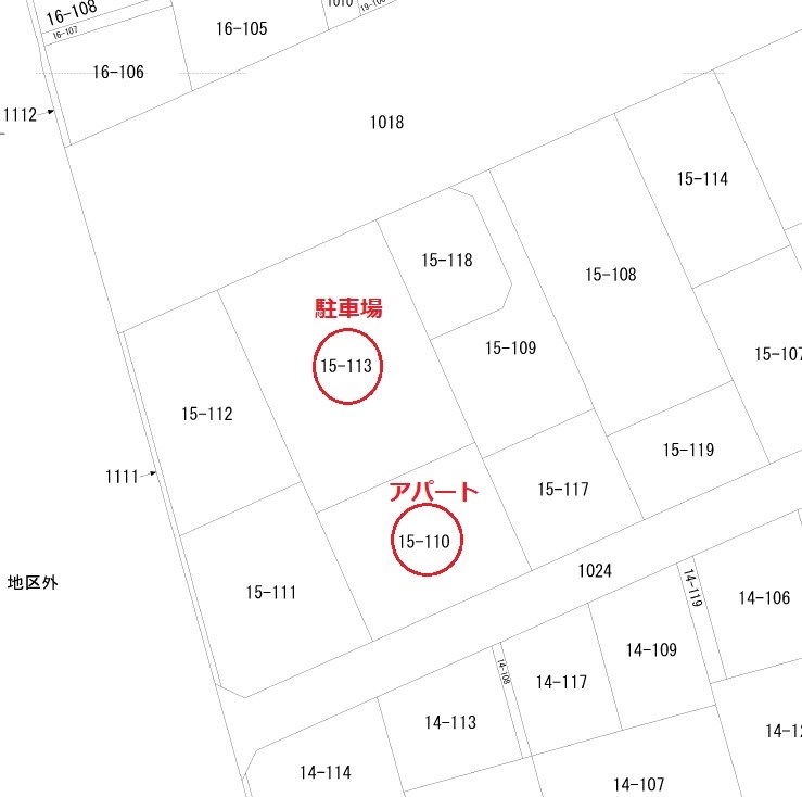 【一括】総社市中央6丁目アパート・駐車場 間取図・土地図