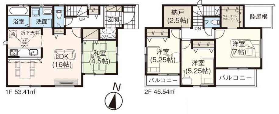 グラファーレ岡山市北区大安寺中町【限定2棟】1号棟 間取図・土地図