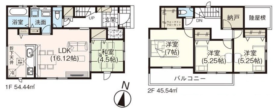 グラファーレ岡山市北区大安寺中町【限定2棟】2号棟 間取図・土地図