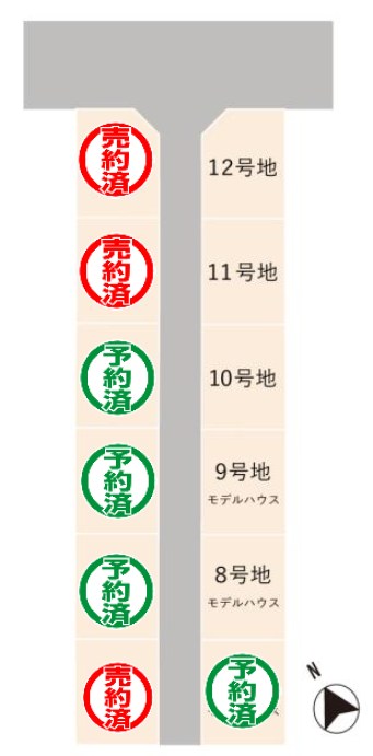 倉敷市連島町鶴新田（９号地）ナチュラルハウス　新築分譲住宅 全体区画図