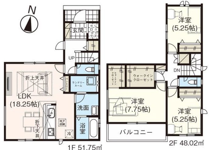 グラファーレ岡山市北区大元【限定2棟】2号棟 間取図・土地図