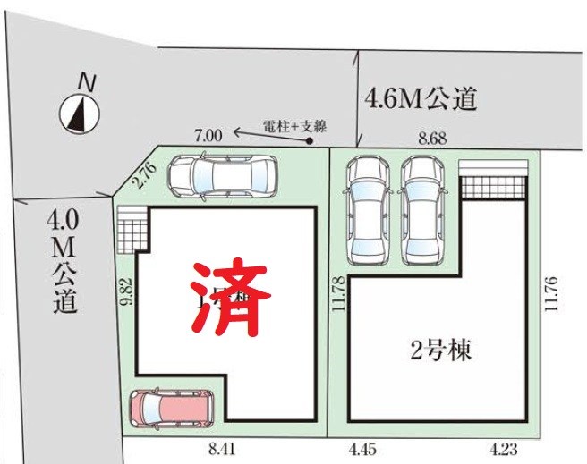 グラファーレ岡山市北区大元【限定2棟】2号棟 区画図