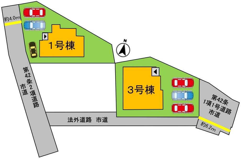 新築分譲住宅よかタウン総社市門田【限定2棟】1号棟 区画図