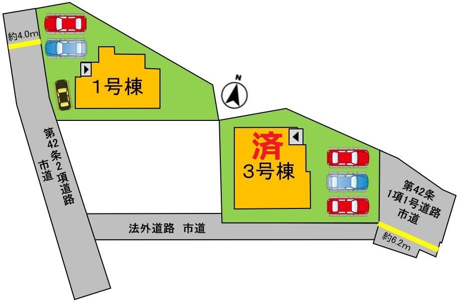 新築分譲住宅よかタウン総社市門田【限定2棟】1号棟 区画図