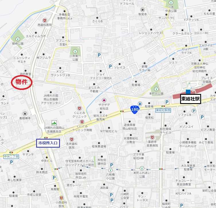新築分譲住宅よかタウン総社市門田【限定2棟】1号棟 現地案内図