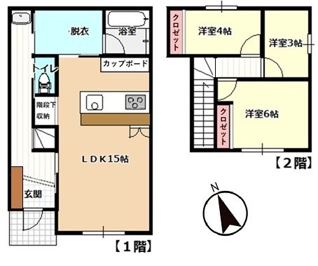 総社市上林　新築未入居戸建て 間取図・土地図