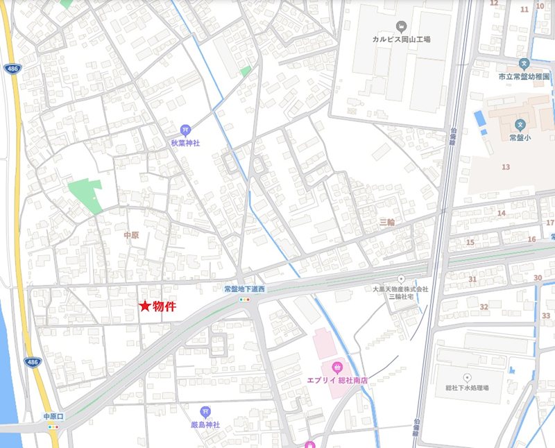 リーブルガーデン総社市中原第8【限定1棟】◆新築分譲住宅 現地案内図