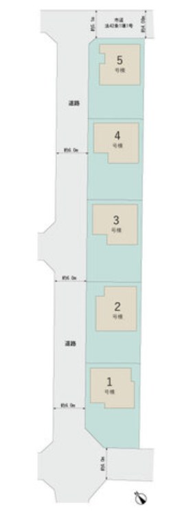 リーブルガーデン倉敷連島町鶴新田第19≪全5棟≫2号棟 全体区画図