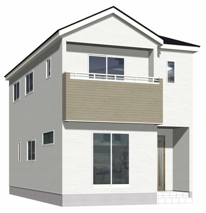 新築分譲住宅よかタウン岡山市北区花尻あかね町【限定2棟】１号棟 完成予想図（外観）