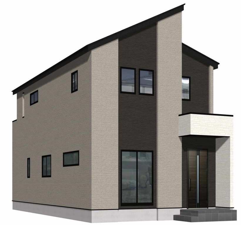 新築分譲住宅よかタウン岡山市北区花尻あかね町【限定2棟】2号棟  完成予想図（外観）