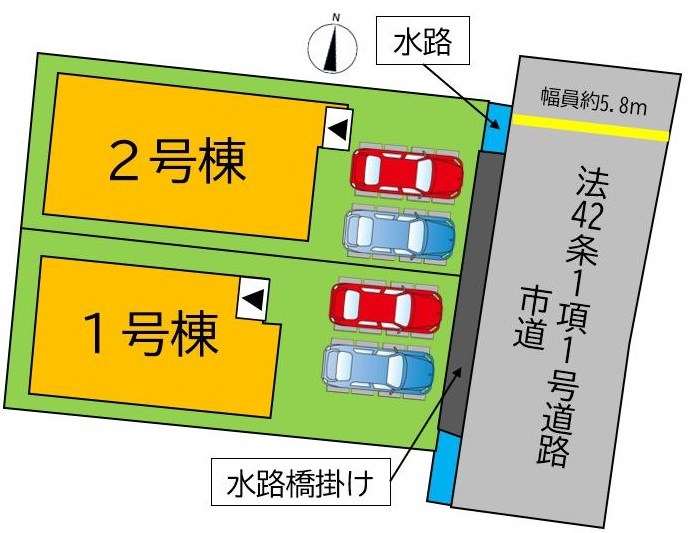 新築分譲住宅よかタウン岡山市北区花尻あかね町【限定2棟】2号棟  区画図