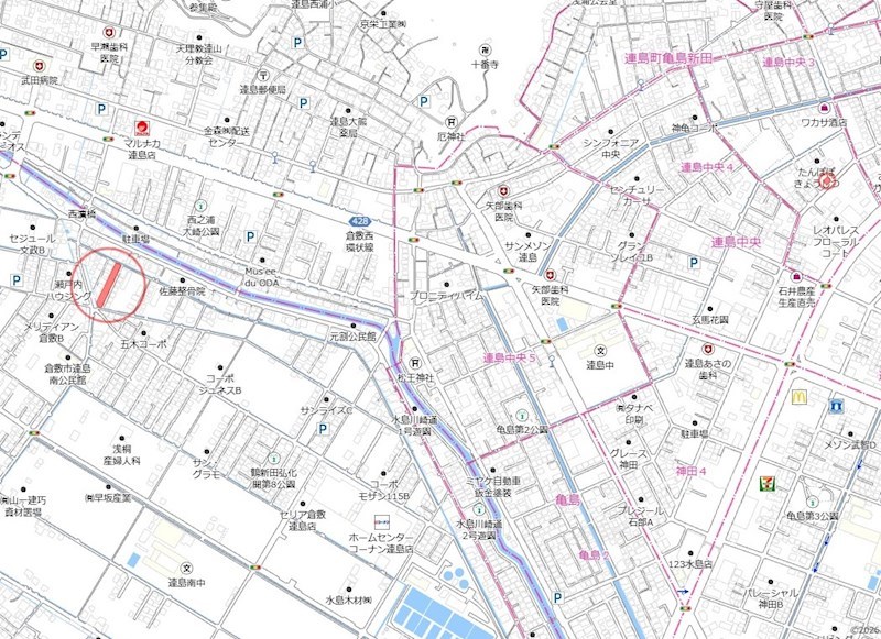 クレイドルガーデン倉敷市連島町鶴新田第17≪全4棟≫ 1号棟 間取図・土地図
