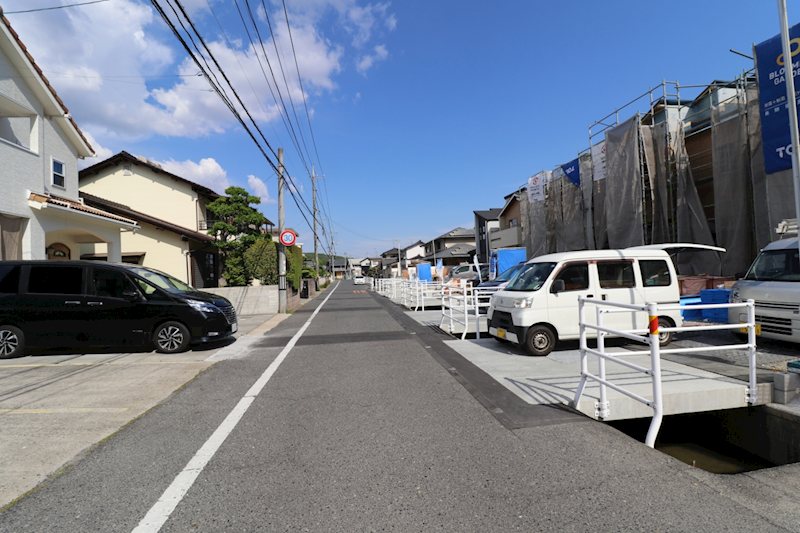 新築戸建　ブルーミングガーデン倉敷市中庄≪全5棟≫1号棟 現地写真（前面道路含む現地写真）