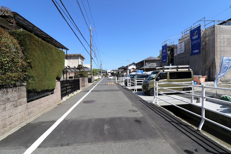 新築戸建　ブルーミングガーデン倉敷市中庄≪全5棟≫1号棟 現地写真（前面道路含む現地写真）