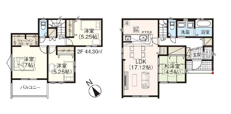 グラファーレ岡山市南区藤田9期【限定1棟】 間取図・土地図