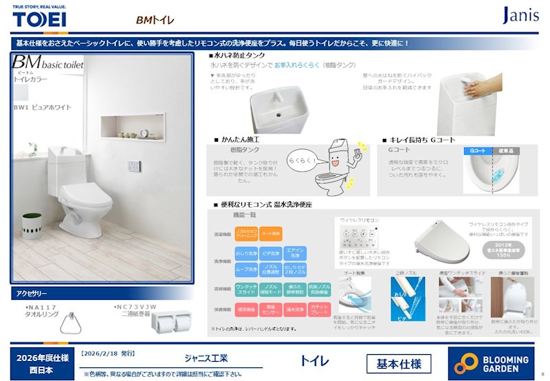 新築戸建　ブルーミングガーデン倉敷市中庄≪全5棟≫3号棟  内観写真（トイレ）