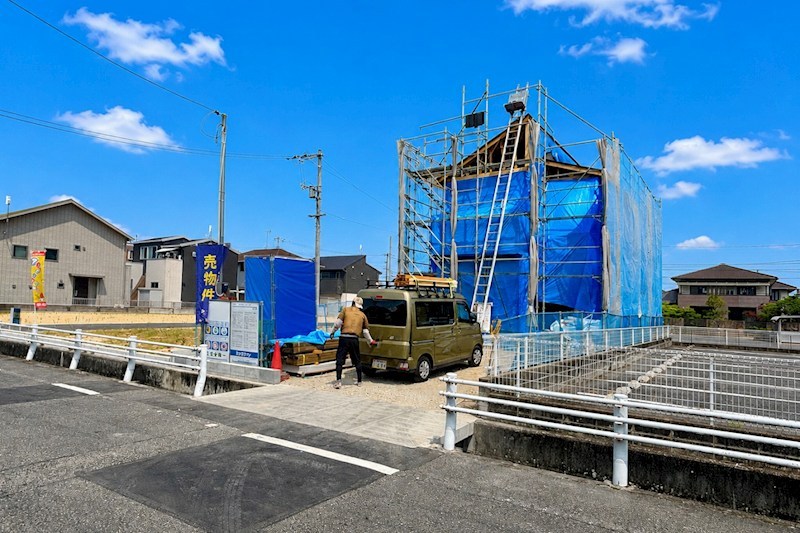 新築分譲住宅よかタウン総社市福井第2【限定2棟】2号棟 現地写真（前面道路含む現地写真）