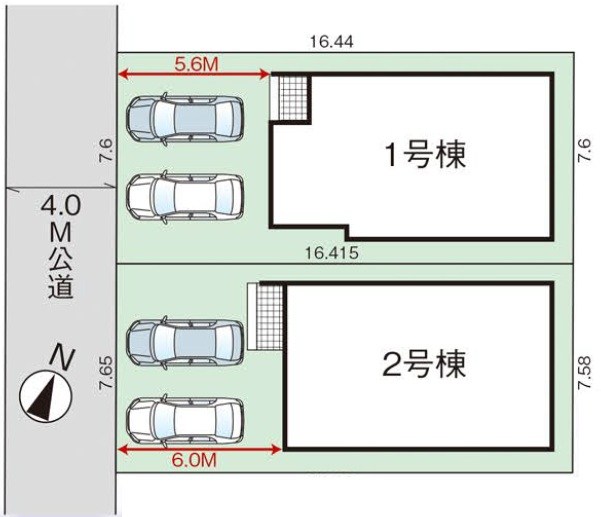 グラファーレ岡山市北区一宮【限定2棟】1号棟 全体区画図