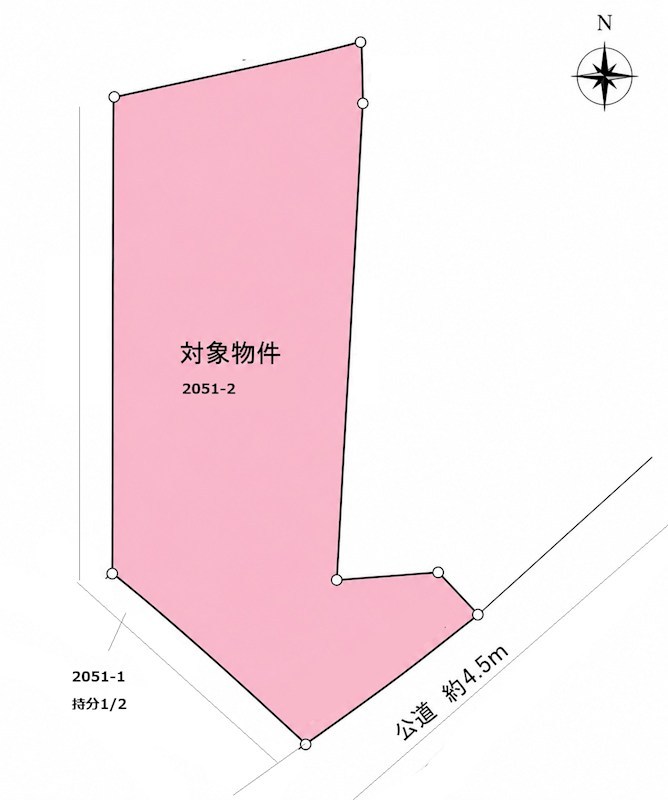 総社市総社　売地　417.30坪　 間取図・土地図