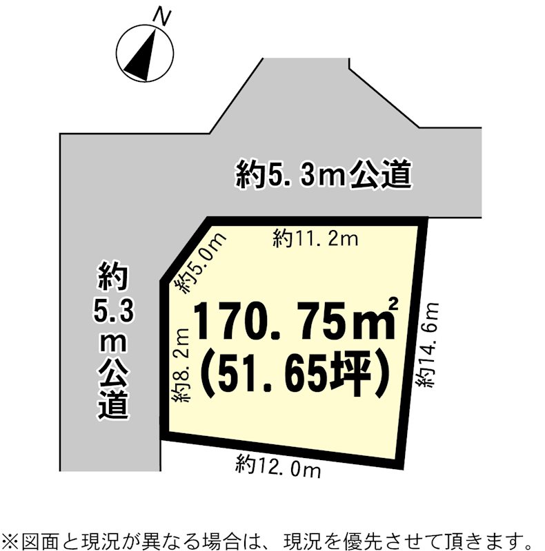 水戸市千波町 間取図・土地図