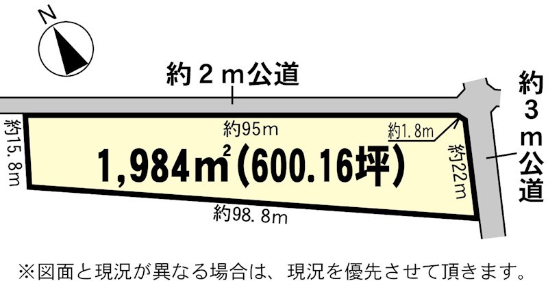 土浦市上高津 間取図・土地図