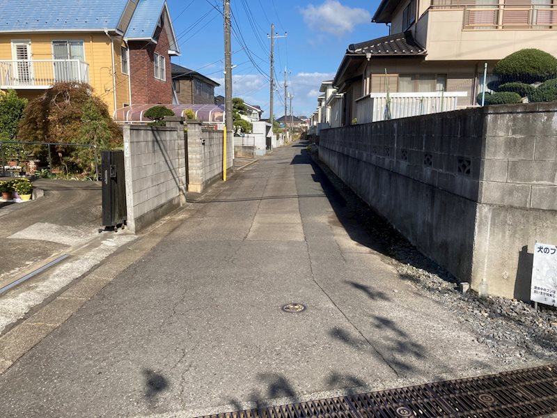 土浦市北荒川沖町　土地 現地写真（前面道路含む現地写真）